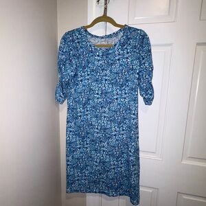 Lilly Pulitzer Blue Floral Short Sleeve Women’s Dress